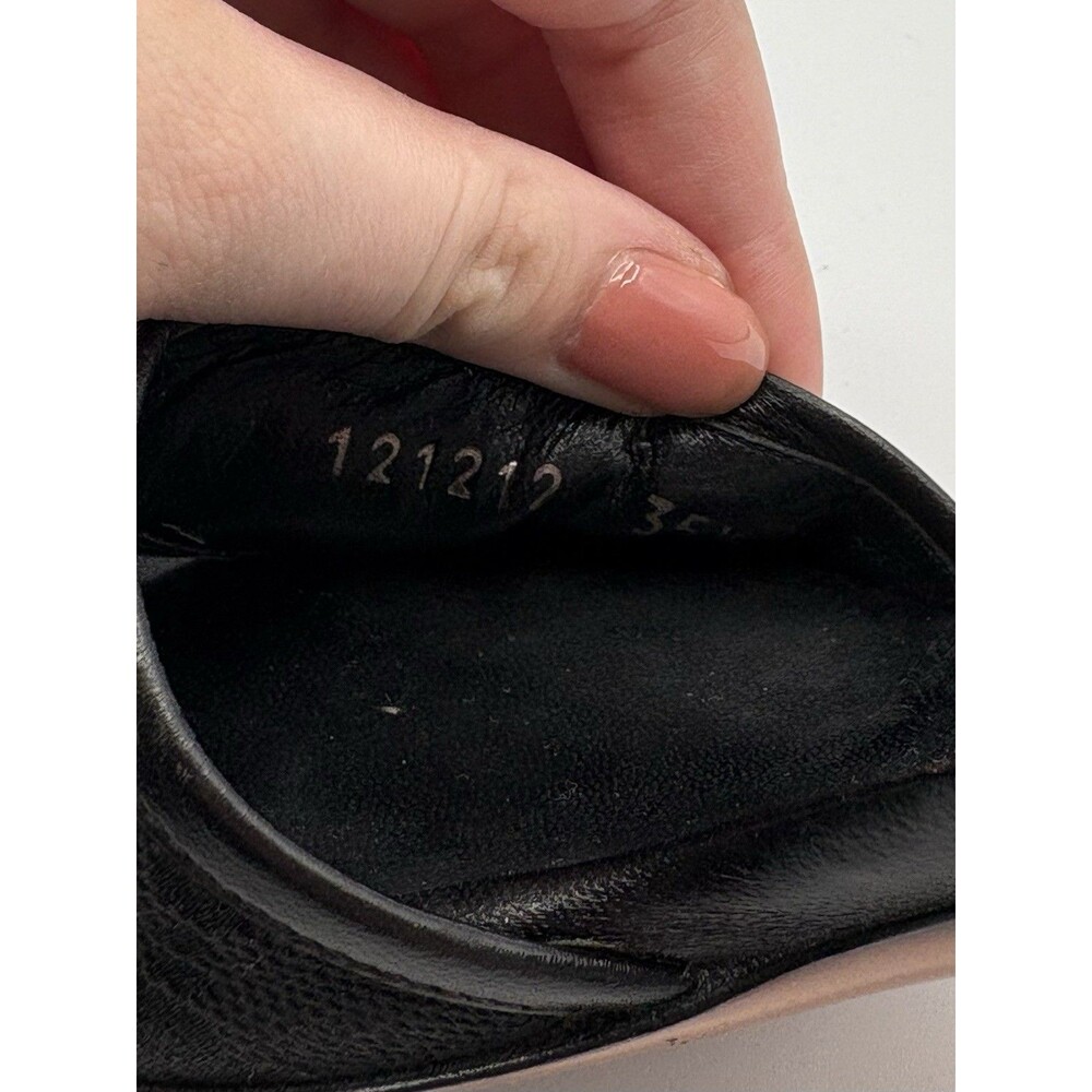 Gucci Black Leather Mules Canvas GG Logo Silver Horsebit Heels Y2K Size EU 35.5 - Picture 14 of 14